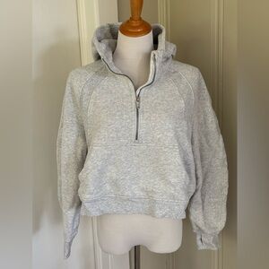 Lululemon light gray cropped hoodie sz M/L